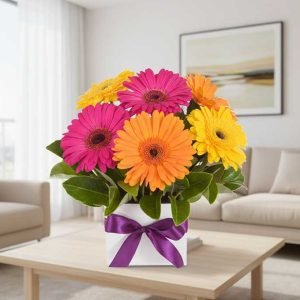 Los arreglos de gerberas son sÃmbolo de alegrÃa, frescura y energÃa positiva, ideales para llenar de color y vida cualquier ocasión.