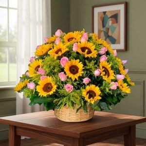 Arreglos de Girasoles con Rosas