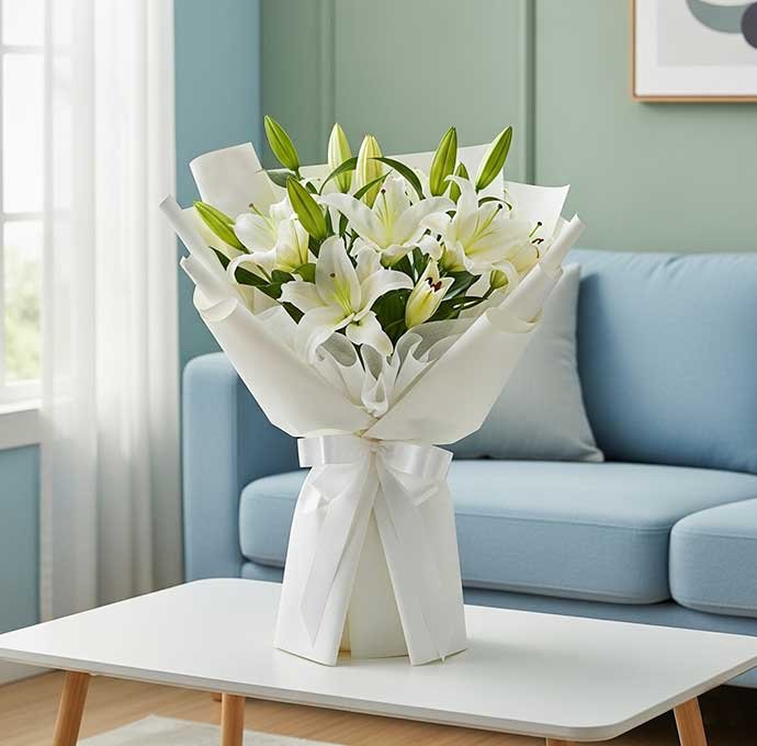 Las flores Casa Blanca son símbolo de pureza, distinción y elegancia, perfectas para transmitir sentimientos sinceros en ocasiones especiales.