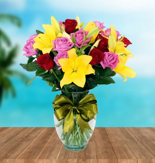Flores Feliz Cumpleaños frescas y coloridas, diseñado para transmitir alegría, cariño y buenos deseos en el día especial de tus seres queridos.
