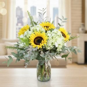 Las flores girasoles representan alegría, vitalidad y energía positiva, convirtiéndose en el regalo perfecto para iluminar cualquier ocasión especial.