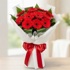Las gerberas rojas son flores vibrantes que simbolizan pasión, energÃa y amor, convirtiéndose en un regalo ideal para expresar sentimientos profundos en ocasiones especiales como cumpleaños, aniversarios o San ValentÃn.