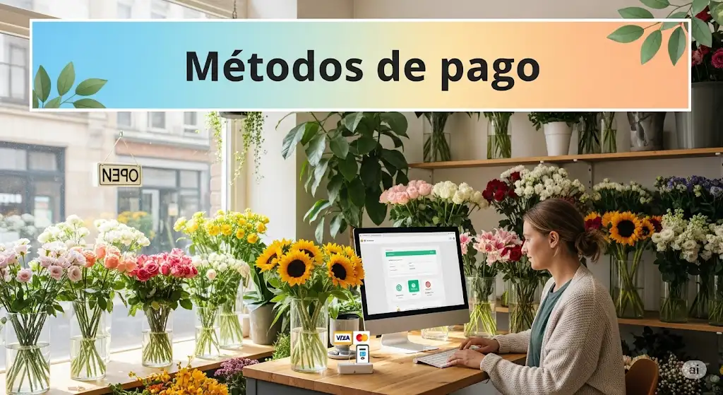 Métodos de pago seguros y confiables en floreriaadomicilio.mx para comprar arreglos florales y regalos con total tranquilidad. Aceptamos tarjetas de crédito y débito Visa, Mastercard y American Express, así como transferencias bancarias, depósitos y pagos en efectivo en tiendas de conveniencia.