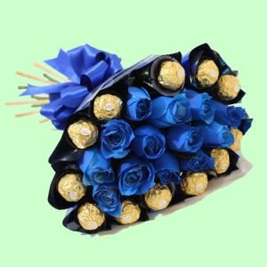 Descubre la elegancia y el misterio de nuestros ramos de rosas azules, un regalo exclusivo y original que transmite confianza, lealtad y admiración.