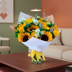 Los ramos girasoles con astromelias son una combinación fresca y radiante que transmite alegría, energía y cariño en cada detalle.