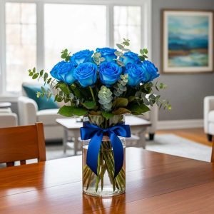 Las rosas azules son un símbolo de misterio, elegancia y exclusividad, perfectas para sorprender con un regalo fuera de lo común.